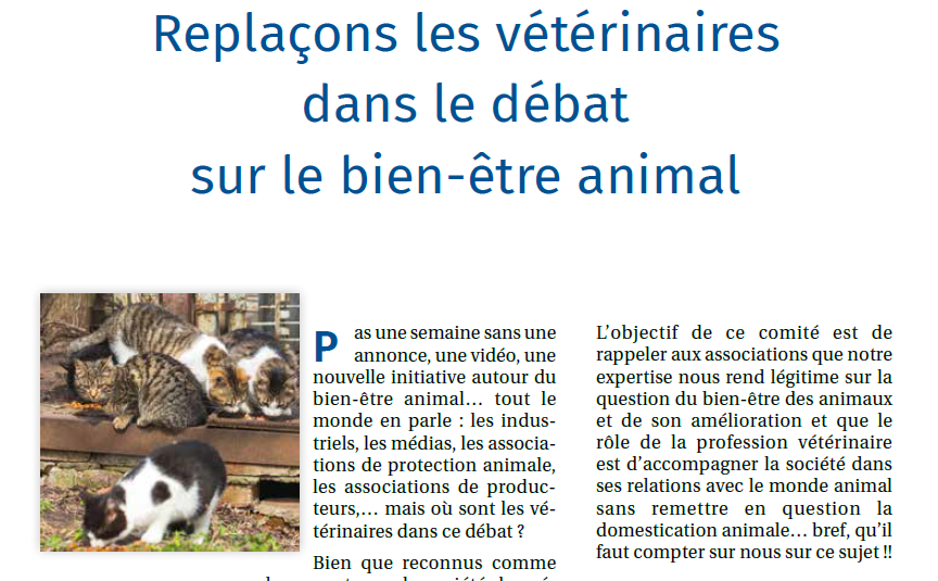 PratiqueVet – Replaçons les vétérinaires dans le débat sur le bien-être animal