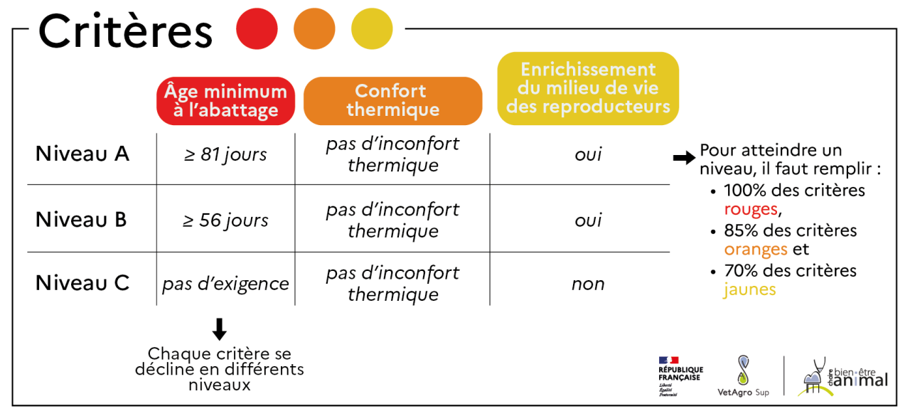 Critères étiquette BEA