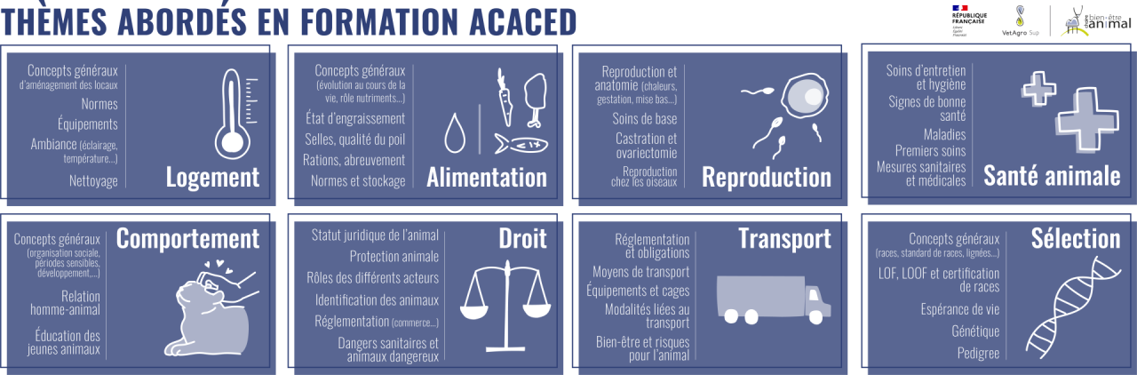 ACACED - 8 thèmes abordés en formation
